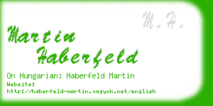 martin haberfeld business card